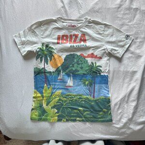 MC2 St. Barths Boy T-Shirt with Ibiza Postcard Print